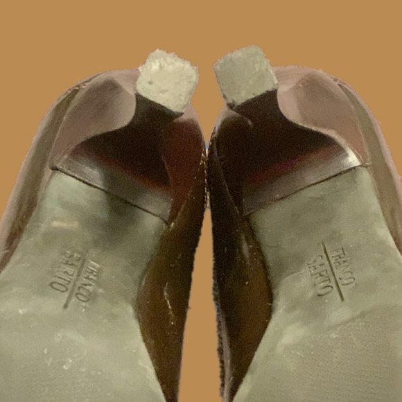 FRANCO SARTO BURGANDY SLIP ON SHOES - Picture 4 of 5